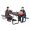 Vestil Rectangle Picnic Table, Black, 96 in L PT-MX-3096-BK - alternate 4